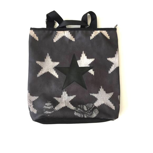 GEORGE GINA & LUCY Handbag Sack "The‎ Star" Deep Black Bag Backpack Bold Chic - Picture 2 of 10